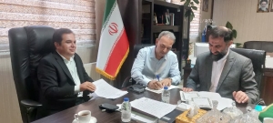 تصویر خشت‌گذاری هنرستان ۱۲ کلاسه در نظرآباد همزمان با هفته دولت