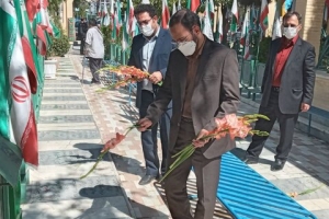 تصویر مزار شهدای امامزاده طاهر (ع) غباررویی شد