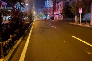 تصویر اجرای ۳۰۰۰ متر خط‌کشی محوری در «بلوار شریعتی»