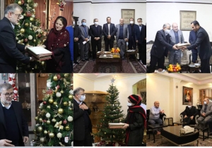 تصویر دیدار استاندار البرز با خانواده ایثارگران آزاده مسیحی در فردیس در آستانه سال نو میلادی
