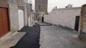 تصویر آسفالت خیابان «مسجدالکریم» روکش شد