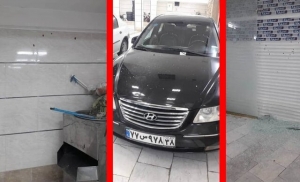 تصویر تیراندازی به یک نمایشگاه خودرو در کرج