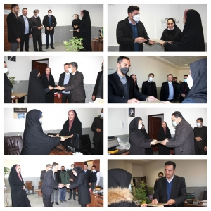 تصویر بانوان شاغل در شهرداری و شورای اسلامی شهر چهارباغ تجلیل شدند