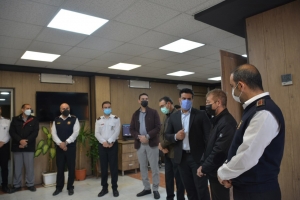 تصویر بازدید رئیس شورای شهر کرج از ستاد فرماندهی آتش نشانی