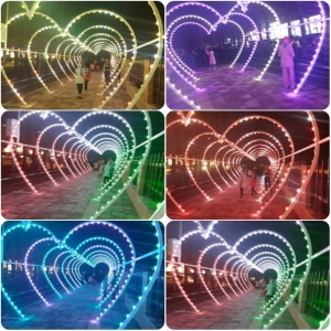 تصویر اجرای اولین تونل نوری در خیابان تهران نظرآباد