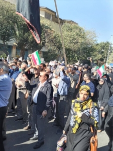 تصویر آیین تشییع شهدای تروریستی شاهچراغ آغاز شد