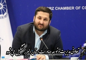 تصویر تعاونی مدیریت و توسعه صادرات استان البرز تشکیل می شود