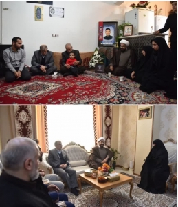 تصویر دیدار رییس مرکز ارتباطات مردمی ریاست جمهوری و استاندار البرز با خانواده شهیدان عجمیان و منصوری