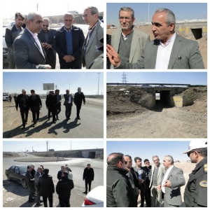تصویر بازدید فرماندار شهرستان ساوجبلاغ از زیرگذر روستای خور