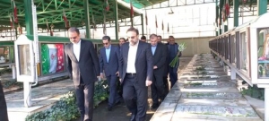 تصویر مزار شهدا چهارصد دستگاه در منطقه ۹ کرج گلباران شد