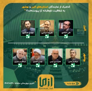تصویر حضور هر سه نماینده استان البرز در #سامانه_شفافیت_داوطلبانه_آرا