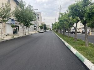 تصویر با اجرای عملیات تراش و روکش آسفالت مکانیزه؛