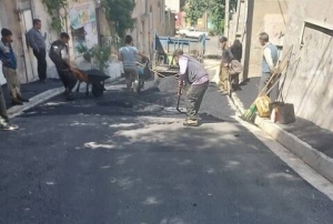 تصویر ۳ هزار متر از معابر فرعی و اصلی منطقه ۷ کرج بهسازی شد