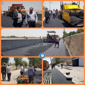 تصویر بازدید میدانی مهندس صفرخانلو شهردار مشکین دشت از پروژه های آسفالت معابر سطح شهر