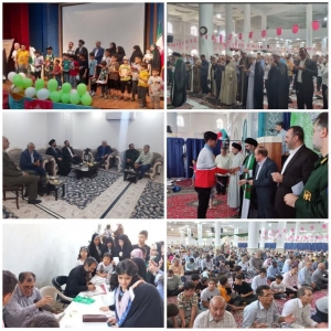 تصویر درخشش شادی و ولایتمداری مردم متدین شهرستان نظرآباد به مناسبت عید سعید غدیرخم