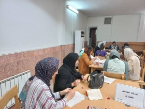 تصویر کارگاه گلدوزی و پته دوزی در کتابخانه روستایی بقیه الله هیو