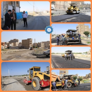 تصویر رفع مشکل معارض و زیرسازی و آسفالت خیابان رضوان مشکین دشت