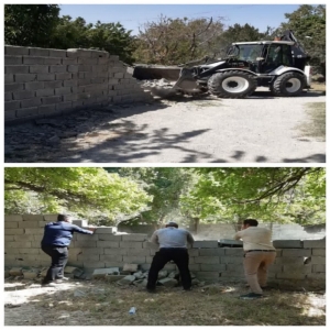 تصویر آزاد سازی اراضی کشاورزی شهرستان فردیس