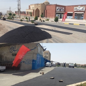 تصویر بهسازی محیط اطراف مساجد و حسینیه ها به مناسبت ایام عزاداری محرم