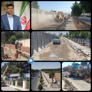 تصویر ادامه عملیات تعریض و بهسازی جاده سلامت در بلوار امام خمینی(ره) مشکین دشت