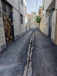 تصویر ۳۲۰۰ مترمربع از معابر محله المهدی حصارک بهسازی شد