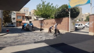 تصویر ۸۱۰ هزار مترمربع از محوطه مدارس منطقه ۹ کرج بهسازی شد