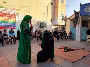 تصویر تعزیه خوانی در کتابخانه امام محمدباقر (ع)
