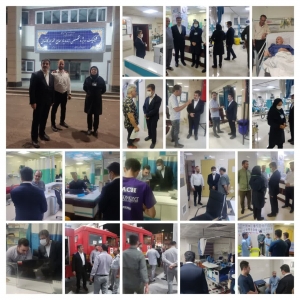 تصویر بازدید شبانه فرماندار کرج از مراکز بهداشتی، درمانی و ایستگاه آتش نشانی محمدشهر