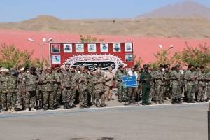 تصویر برگزاری مراسم صبحگاه مشترک در هفته دفاع مقدس -شهرستان طالقان