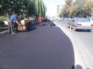 تصویر اجرای عملیات اصلاح هندسی و تعریض خیابان شهید بهشتی