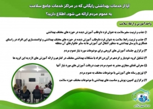 تصویر سلامتی برای همه با برنامه ملی سلامت خانواده ونظام ارجاع(اینفوگرافیک)