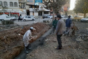 تصویر عملیات بهسازی لوله‌گذاری خیابان نهم غربی قلم انجام شد