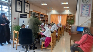 تصویر شاهنامه خوانی در کتابخانه مهستان ساوجبلاغ