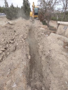 تصویر اجرای 8 کیلومتر از شبکه انتقال آب خام مورد نیاز فضای سبز