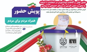 تصویر منتخبین پویش حضور در انتخابات از حوزه سوادآموزی معرفی شدند