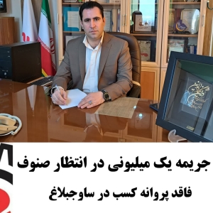 تصویر جریمه یک میلیونی در انتظار صنوف فاقد پروانه کسب در ساوجبلاغ
