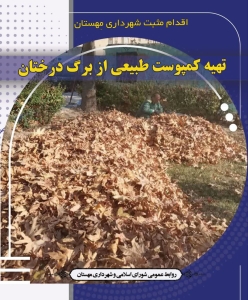 تصویر طرح جمع‌آوری برگ‌های درختان با تهیه کمپوست طبیعی در گلخانه شهرداری مهستان همگام است