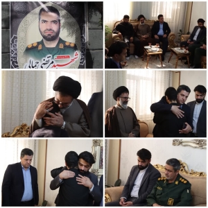 تصویر دیدار مسئولان شهرستان فردیس با خانواده‌ معظم شهید وطن مرتضی جمالی