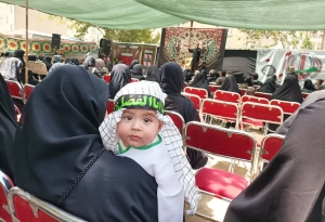تصویر مراسم شیرخوارگان حسینی در حسینیه ثارالله شهر گرمدره