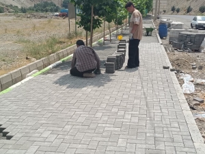 تصویر آغاز عملیات جدول‌گذاری و احداث پیاده‌راه گردشگری در آسارا