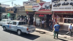 تصویر منطقه 7 شهرداری کرج از دو کانون مهم سد معبر پاکسازی شد