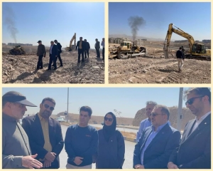 تصویر آغاز عملیات احداث بیمارستان ۱۰۰ تختخوابی در شهر مهستان البرز