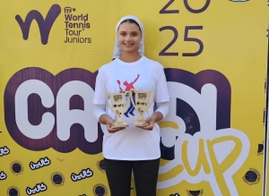 تصویر درخشش دختر تنیسور البرزی در مسابقات رتبه‌بندی جهانی