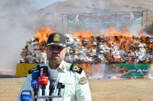 تصویر امحای حدود 11تن مواد مخدر در البرز