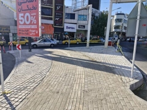 تصویر معابر فلکه اول رجایی‌شهر سنگفرش شد