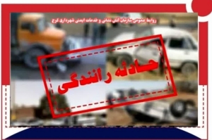 تصویر واژگونی خودروی در بلوار نبوت کرج یک مصدوم بر جای گذاشت