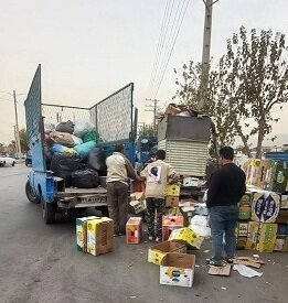 تصویر معابر محمدشهر کرج از سد معبر و مشاغل مزاحم پاکسازی شد