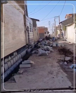 تصویر جدول‌گذاری در نگارستان ۱ و خیابان ابوذر غفاری کوچه شهید عطایی آغاز شد