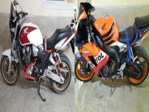 تصویر توقیف موتور سنگین های قاچاق در ساوجبلاغ ‌