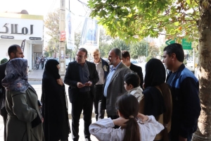 تصویر بازدید شهردار ماهدشت از روند ساماندهی خیابان امام رضا(ع)